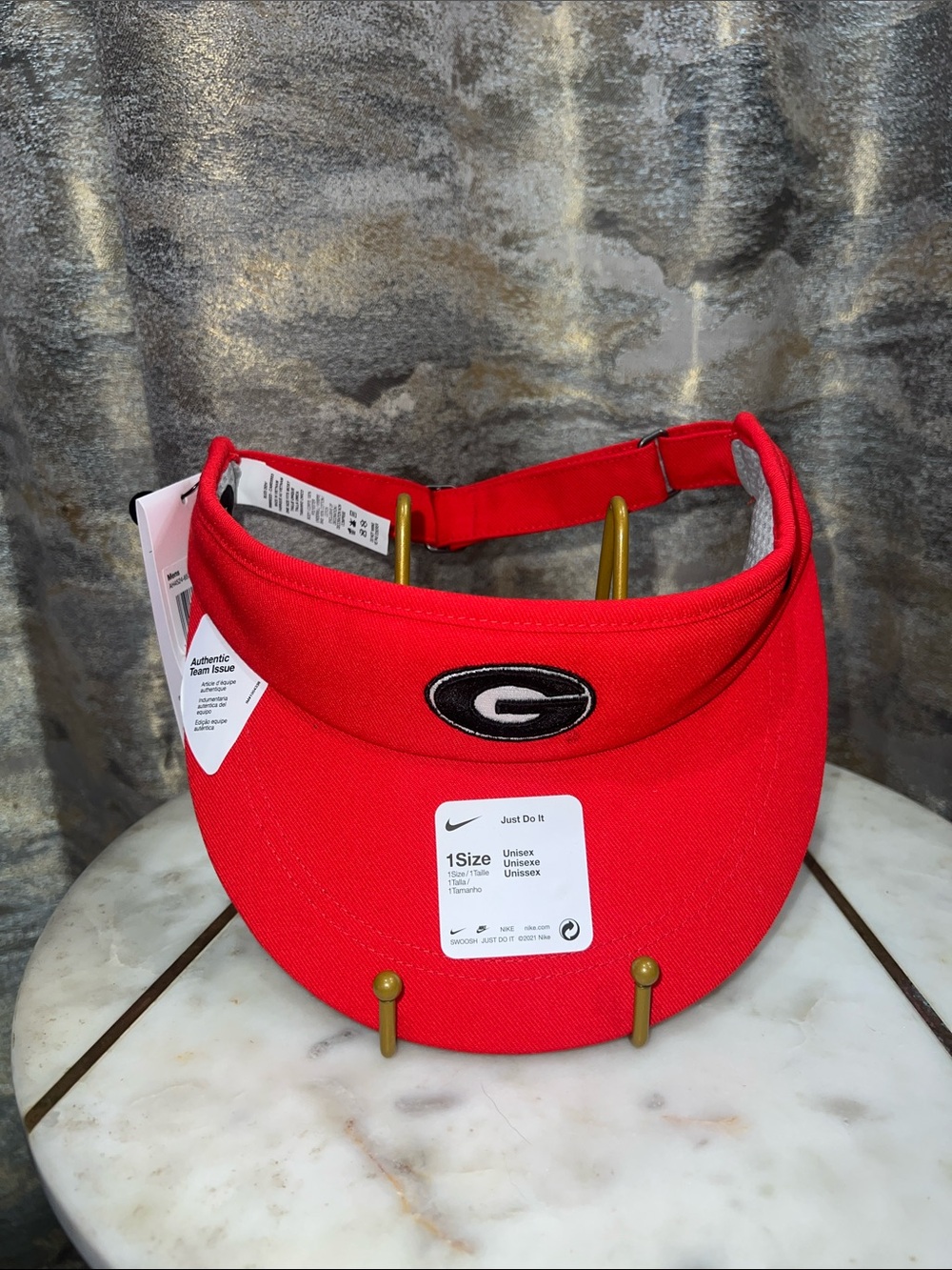 Nike Red Visor with Georgia 'G' Logo